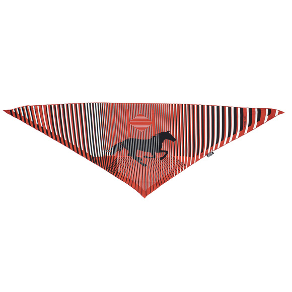Hermes Triangle Scarf Haugalop Motif - Picture 2 of 2